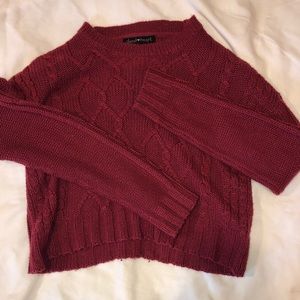 Knitted sweater cropped